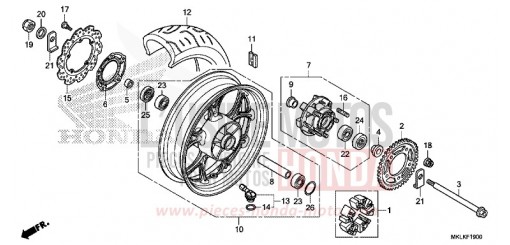 ROUE ARRIERE NC750SAK de 2019